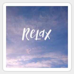 Relax - relaxing blue sky print Sticker